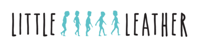 Little Leather Logo Children learning to walk
