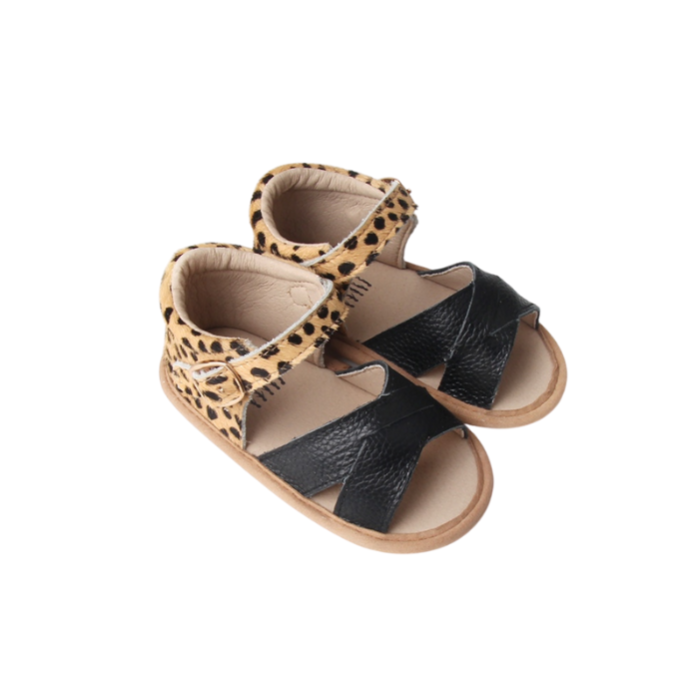 Animal Print Toddler Sandals | Grip Sole