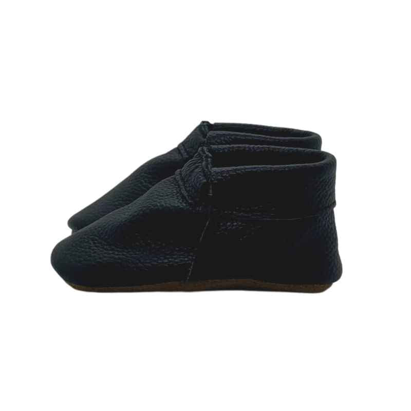 Jett Black Baby Shoes | Soft Sole