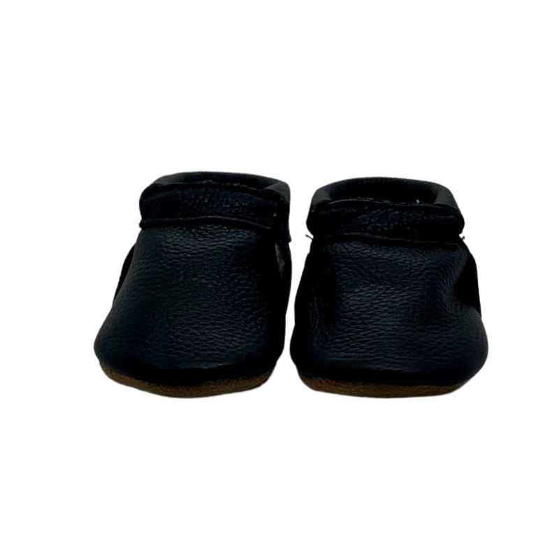 Jett Black Baby Shoes | Soft Sole