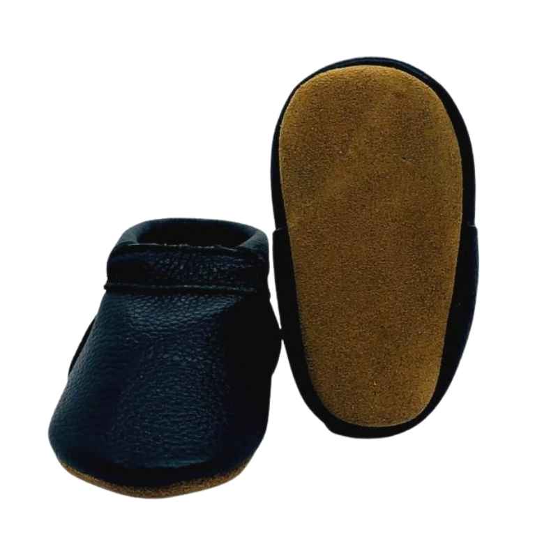 Jett Black Baby Shoes | Soft Sole