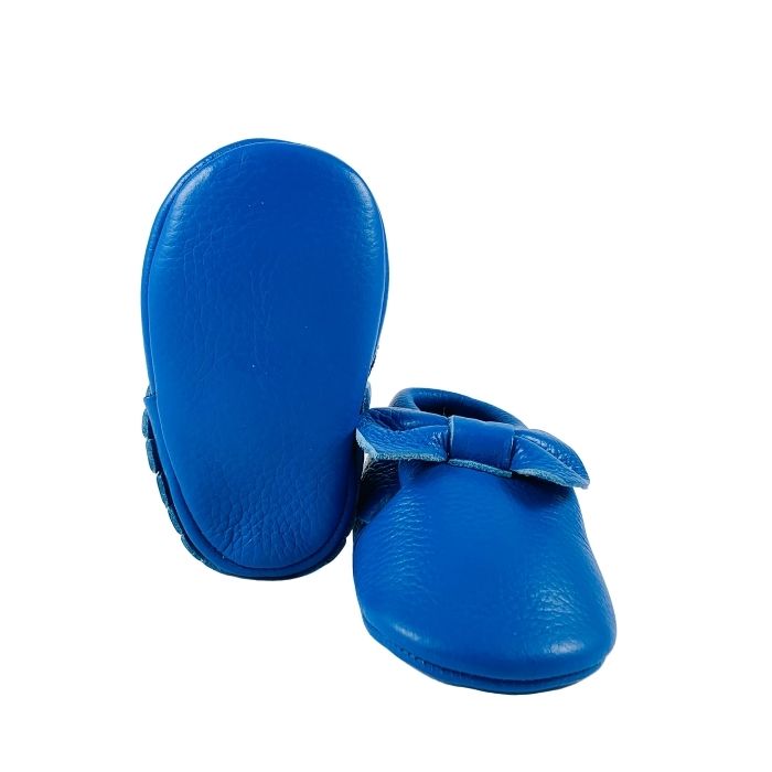 Electric Blue Bow | Soft Sole