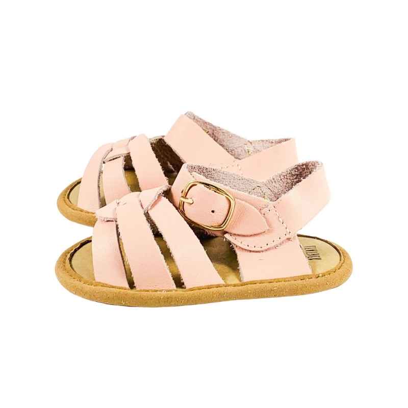 Soft Sole Kids Sandal Side View Pink Colour