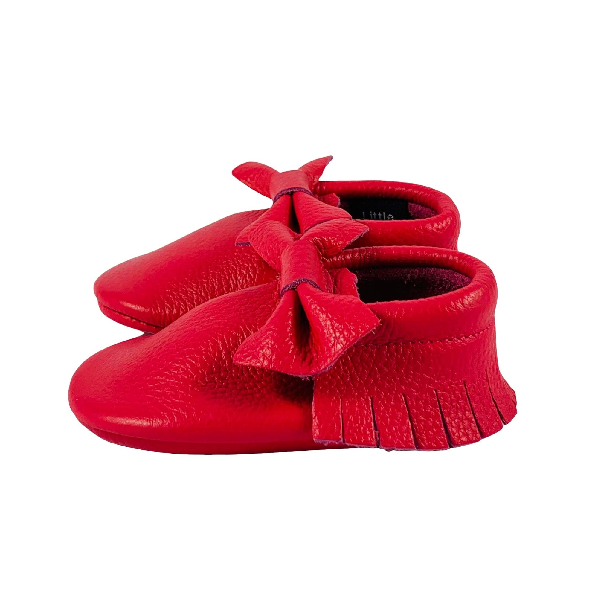 Bow Baby Soft Sole Shoes Melon Side View