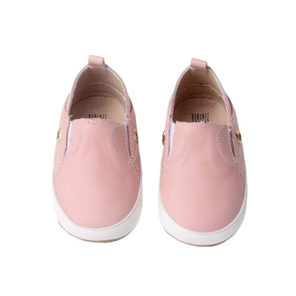 Sneakies Soft Sole Toddler Shoes above view pink