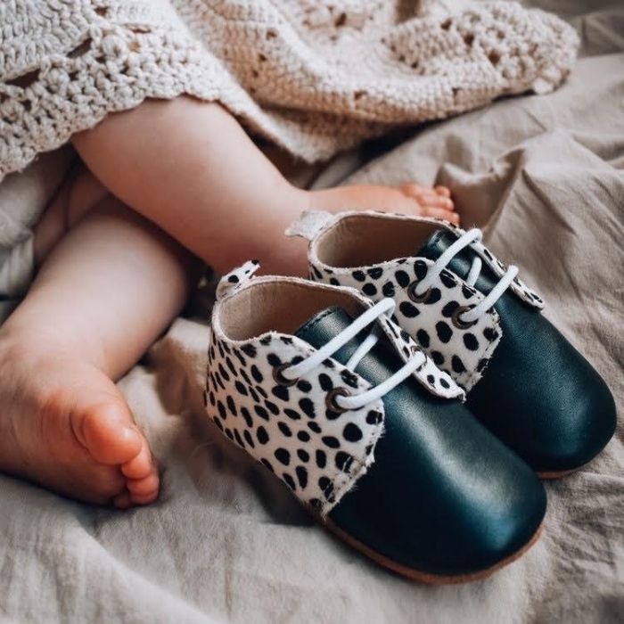 Animal Print Baby Oxfords | Soft Sole