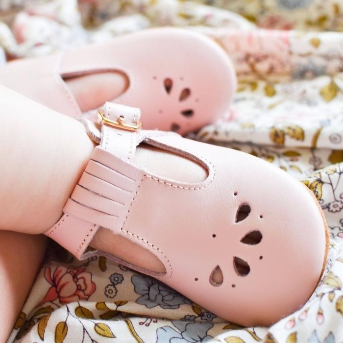 Petal Pink Baby T Bar Shoes | Soft Sole