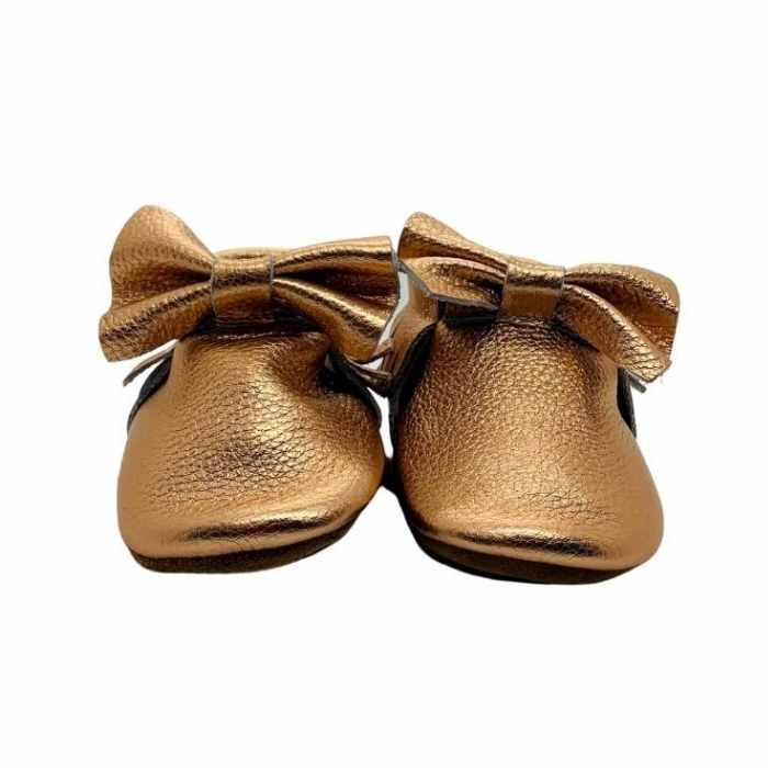 Rose Gold Bow | Soft Sole