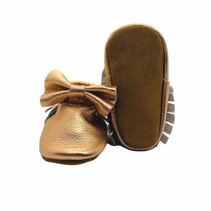 Rose Gold Bow | Soft Sole